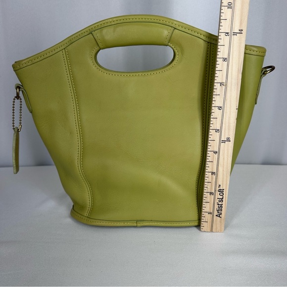 Coach 9993 Lime Green Leather Mini Bucket Shoulder Bag Crossbody Vintage Y2K - Picture 12 of 16